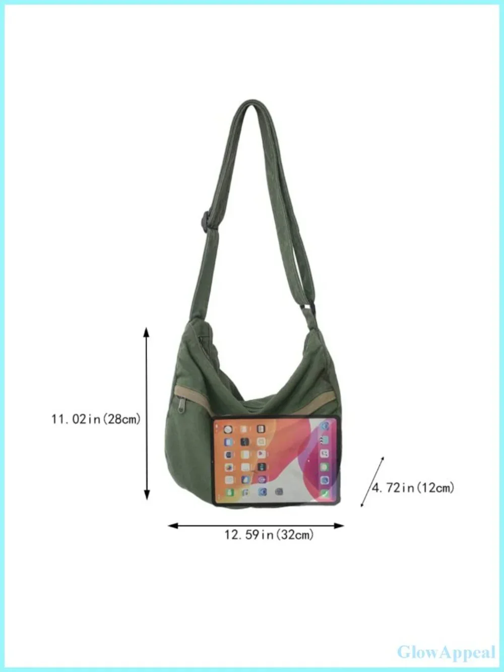Canvas Messenger Bag Hobo Crossbody Tote Shoulder Purse Vintage Work Travel
